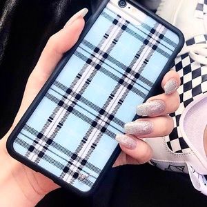Brand New Blue Plaid Wildflower Case